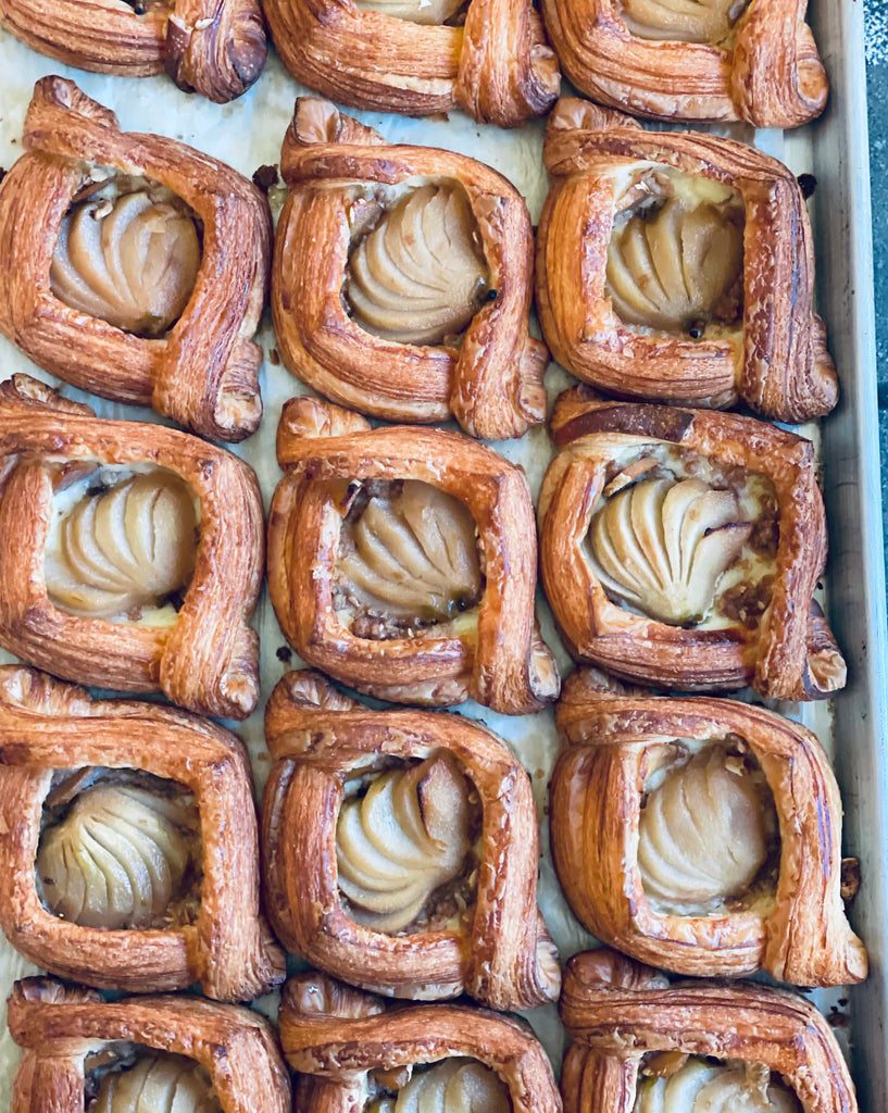 photo of poached pear danish