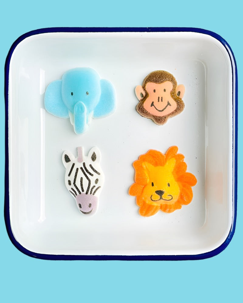 zoo animal sugar toppers