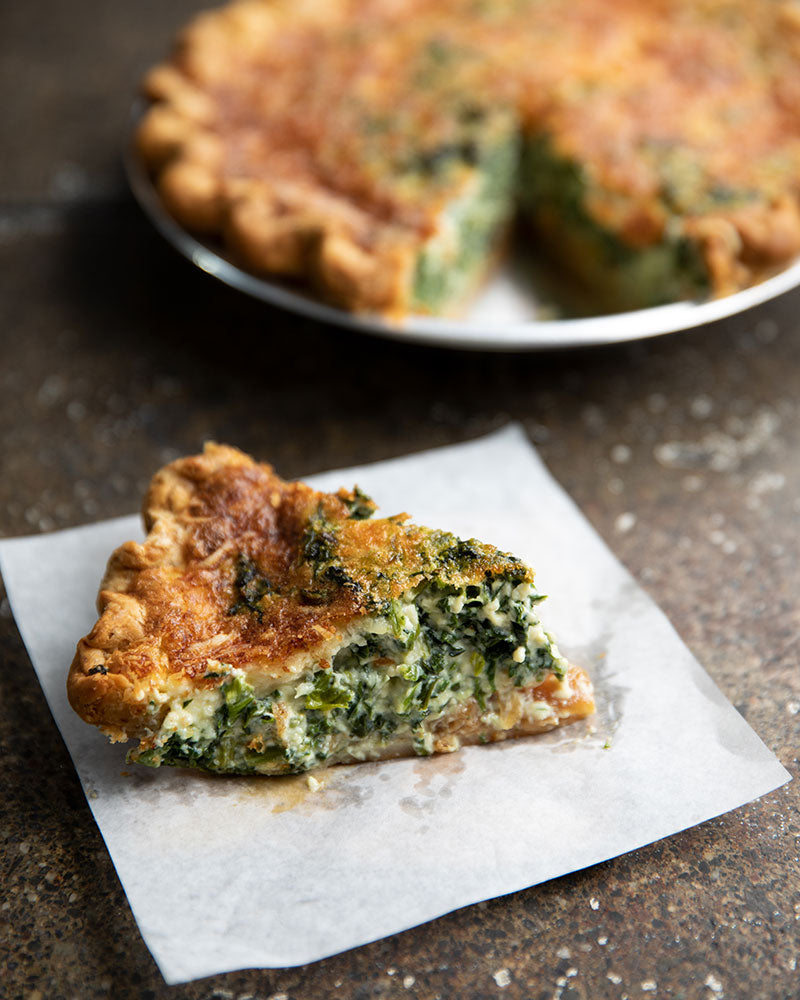 Spinach, Swiss and Onion Quiche | Black Jet Baking Co.