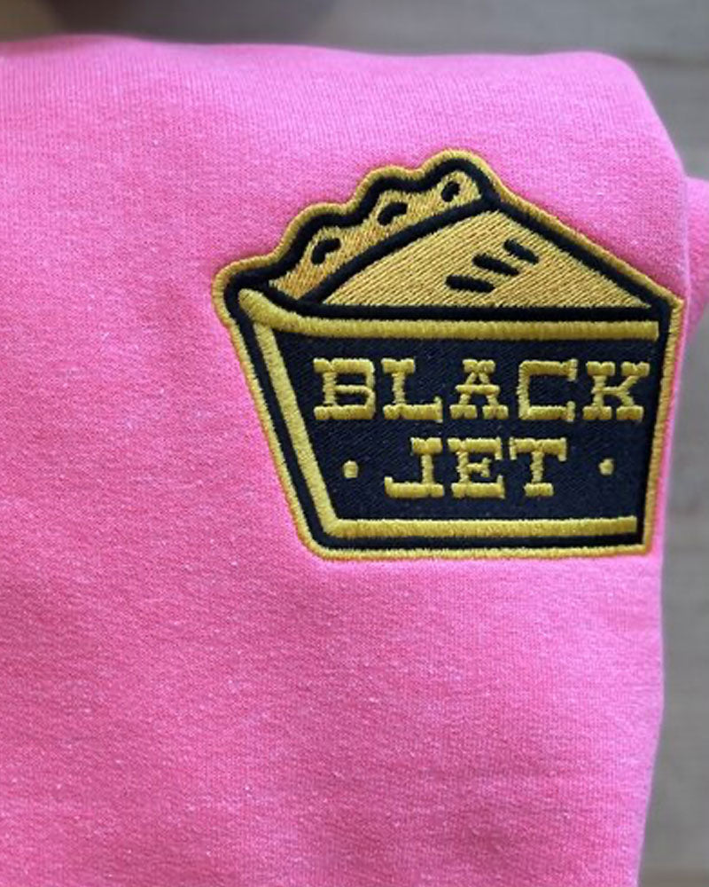 Embroidered Sweatshirt - Safety Pink
